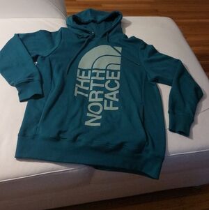 The North Face Deep Teal Hoodie Size LARGE.